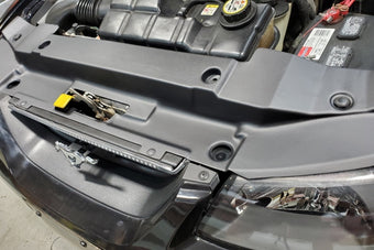 compare product JLT 99-04 Ford Mustang Black Textured Radiator Support Cover
