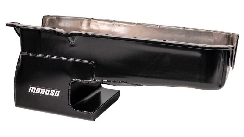 Moroso 86 - Up Chevrolet Small Block (w/1 Piece Rear Main Seal) Wet Sump 6qt 9in Steel Oil Pan - Black - My Store