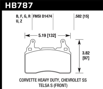 compare product Hawk 15-17 Chevy Corvette Z06 HPS 5.0 Front Brake Pads