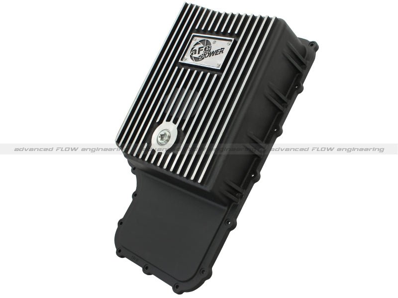 aFe Power Transmission Pan Black Machined 11 - 14 Ford 6R140 Trucks V8 6.7L (td) - My Store