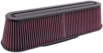 compare product K&N Filter Universal Air Filter Carbon Fiber Top/Base Oval FLG. (8-3/4 x 3-1/4) 4-5/8H
