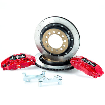 compare product Alcon 2007+ Jeep JK w/ 6x5.5in Hub 355x22mm Rotor 4-Piston Calipers Rear Brake Upgrade Kit - Red