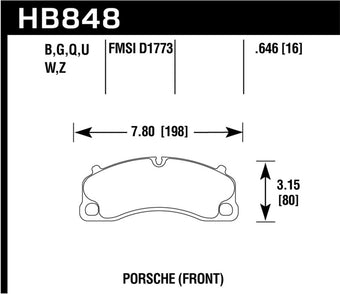 compare product Hawk 14-19 Porsche 911 GT3/GT3 RS / 2016 Porsche Cayman GT4 PC Street Front Brake Pads