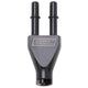 Russell Adapter Y - Block 3/8in Sae Quick Disconnect Female To 2X 3/8in Sae Qd Male Blk Anodized - My Store