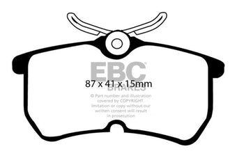 compare product EBC 13+ Ford Fiesta 1.6 Turbo ST Redstuff Rear Brake Pads