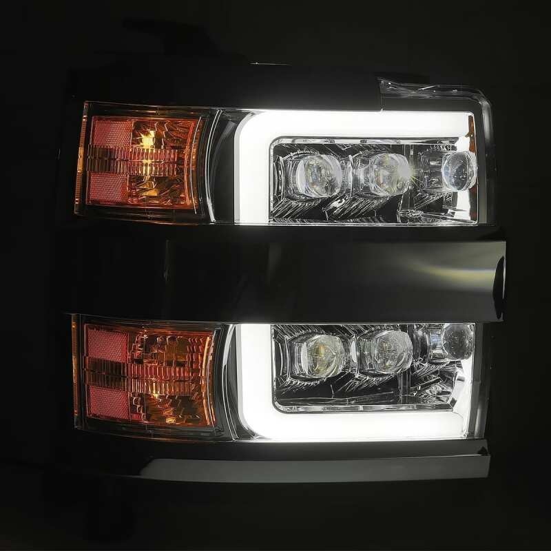 AlphaRex 15 - 18 Chevy 2500HD NOVA LED Proj Headlights Plank Style Chrome w/Activ Light/Seq Signal/DRL - My Store