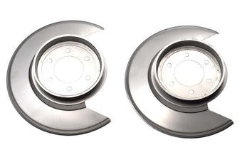 compare product Kentrol 76-78 Jeep CJ Disc Brake Dust Cover Pair - Polished Silver