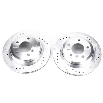 compare product Power Stop 2006 BMW 325xi Rear Evolution Drilled & Slotted Rotors - Pair
