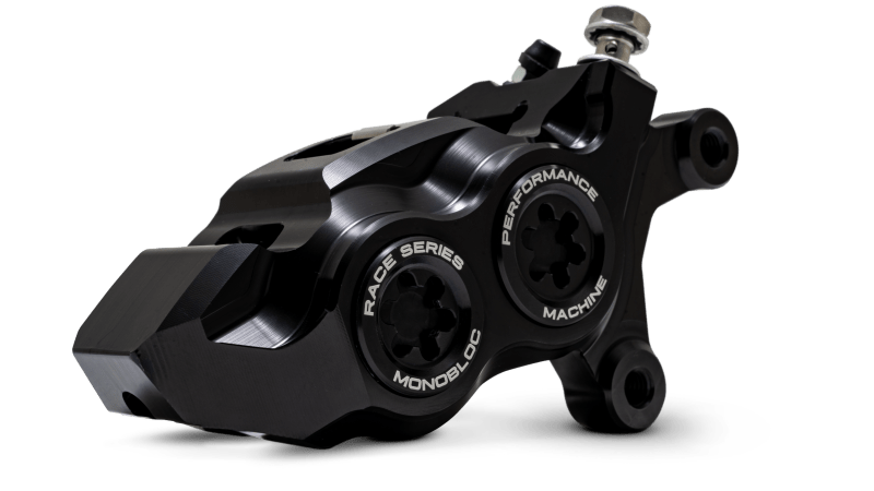 Performance Machine 08 - 23 FL,18 - 24 M8 Softail,06 - 17 VRod 137x4B Rce Series Monobloc Caliper Right BK - My Store