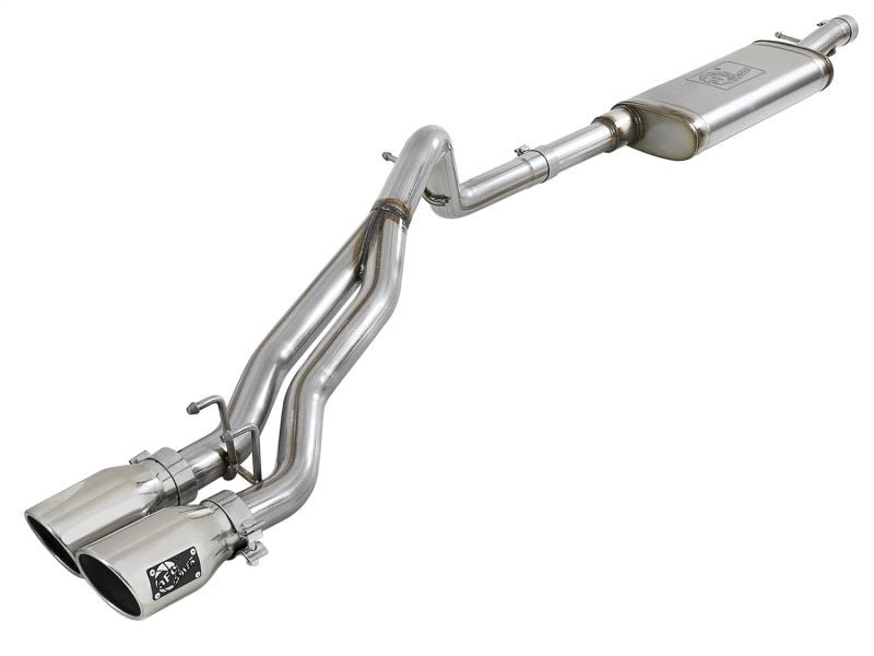 aFe Rebel Series 2.5in SS Cat - Back Exhaust w/ Polished Tip 07 - 18 Jeep Wrangler (JK) V6 3.6/3.8L 4dr - My Store
