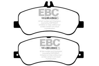 compare product EBC 13-16 Mercedes-Benz GLK250 2.1 Twin TD Ultimax2 Front Brake Pads