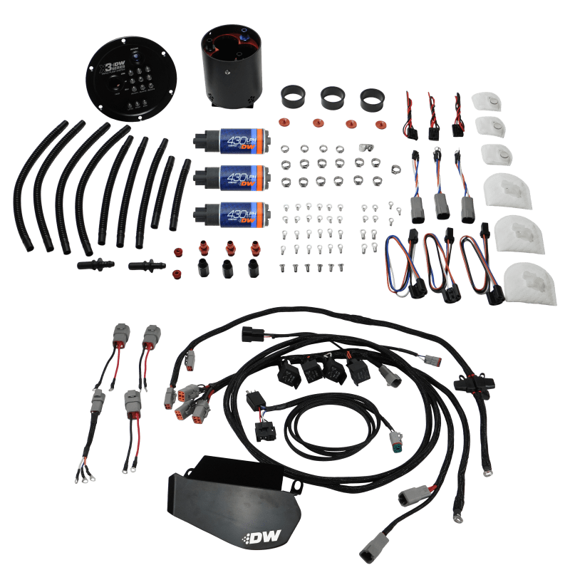 DeatschWerks 09 - 24 Nissan GT - R R35 X3 Triple Pump Module w/ DW430C Pumps and Plug and Play Harness - My Store