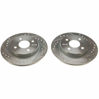 compare product Power Stop 2018 Ford EcoSport Rear Evolution Drilled & Slotted Rotors - Pair