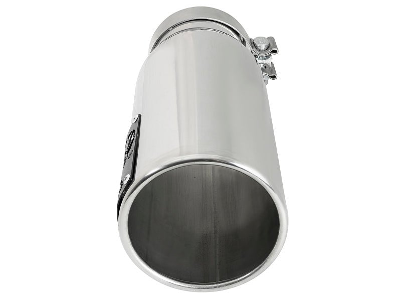 aFe SATURN 4S 4in SS Intercooled Exhaust Tip - Polished 4in In x 5in Out x 12in L Bolt - On - My Store