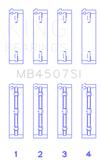 King Engine Bearings Suzuki H25A H27A (Size +0.25mm) Main Bearing Set - My Store