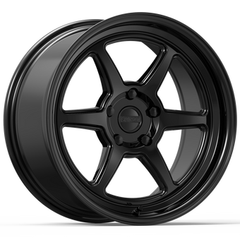compare product Kansei K14B Roku 18x9in / 5x100 BP / 12mm Offset / 66.56mm Bore - Gloss Black Wheel
