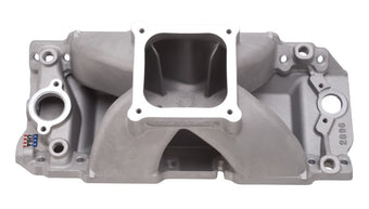 compare product Edelbrock Manifold BBC Short Deck Super Victor 565 Conventional Rect Port Heads