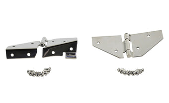 compare product Kentrol 76-95 Jeep CJ/Wrangler YJ Windshield Hinge No Mirror Holes Pair - Polished Silver