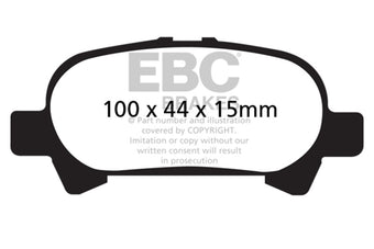 compare product EBC 00-04 Toyota Avalon 3.0 Redstuff Rear Brake Pads