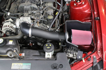 compare product JLT 05-09 Ford Mustang V6 Series 2 Black Textured Cold Air Intake Kit w/Red Filter - Tune Req