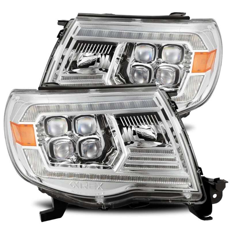 AlphaRex 05 - 11 Toyota Tacoma NOVA LED Projector Headlights Plank Style Chrome w/Activation Light/DRL - My Store