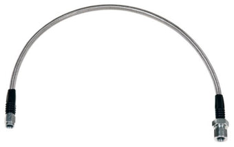 compare product Wilwood 22in OAL Flexline -3 Hose to M10 by 1.00 IF Bubble Flare