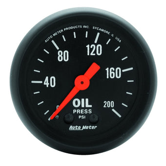 compare product Autometer Z Series 52mm 0-200 PSI Mechanical Oil Pressure Gauge
