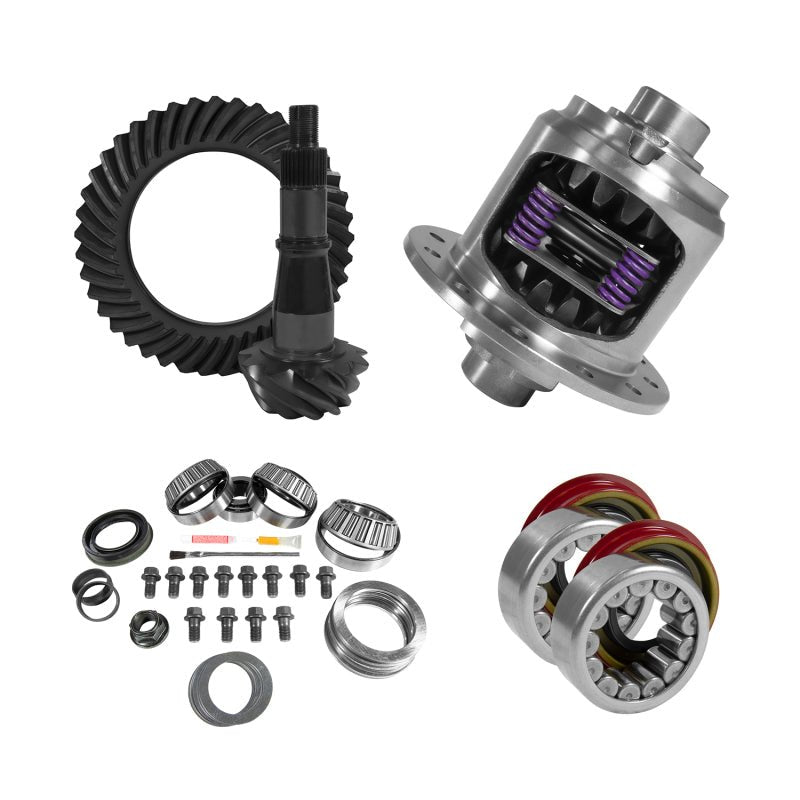 Yukon 9.5in GM 4.56 Rear Ring & Pinion Install Kit 33 Spline Positraction Axle Bearing and Seals - My Store