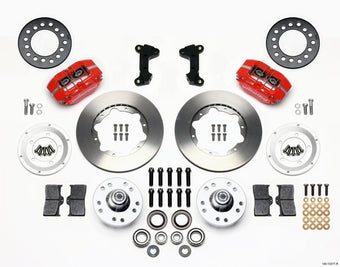compare product Wilwood Dynapro Dust-Boot Front Kit 11.00in Red 74-80 Pinto/Mustang II Disc Spindle only