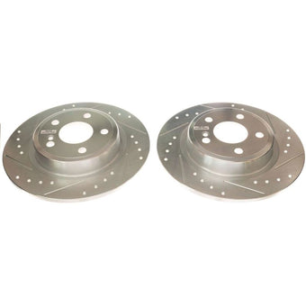 compare product Power Stop 17-19 Infiniti QX30 Rear Evolution Drilled & Slotted Rotors - Pair