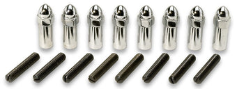 compare product Moroso Chevrolet Small Block (w/1/2in-20 Hold Downs) Valve Cover Acorn Nuts - Chrome - Set of 8