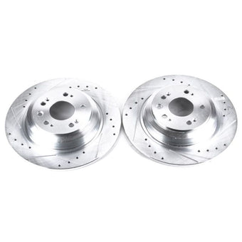 compare product Power Stop 09-14 Acura TL Rear Evolution Drilled & Slotted Rotors - Pair