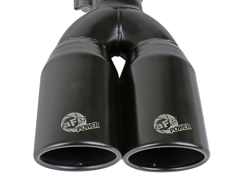 aFe MACH Force - Xp 409 Stainless Steel Clamp - on Exhaust Tip 2.5in Inlet 3.5in Outlet - Black - My Store