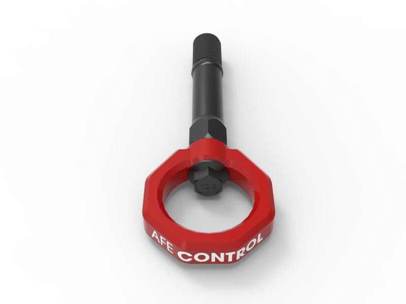 aFe CONTROL Front Tow Hook Nissan Z 23 - 25 V6 - 3.0LRed - My Store