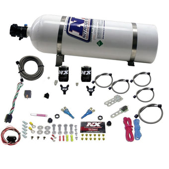compare product Nitrous Express 03-18 Nissan 350Z/370Z Dual Nozzle (35-150HP) w/15lb Bottle
