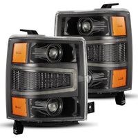 AlphaRex 04 - 15 Chevy 1500HD LUXX LED Proj Headlights Alpha - Black w/Seq Activation Light / Seq Signal - My Store