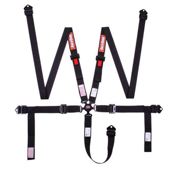 compare product RaceQuip Camlock 5 Point 2In Auto Racing Harness Set / Pull-Down Lap / SFI 16.1 Seat Belt Set- Black