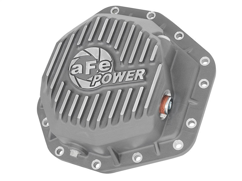 aFe Power Street Ser Rear Diff Cover Raw w/Mach Fin 2017 Ford Diesel Trucks V8 - 6.7L(td) Dana M275 - 14 - My Store