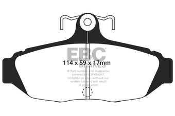 compare product EBC 87-93 Ford Mustang 5.0 Yellowstuff Rear Brake Pads