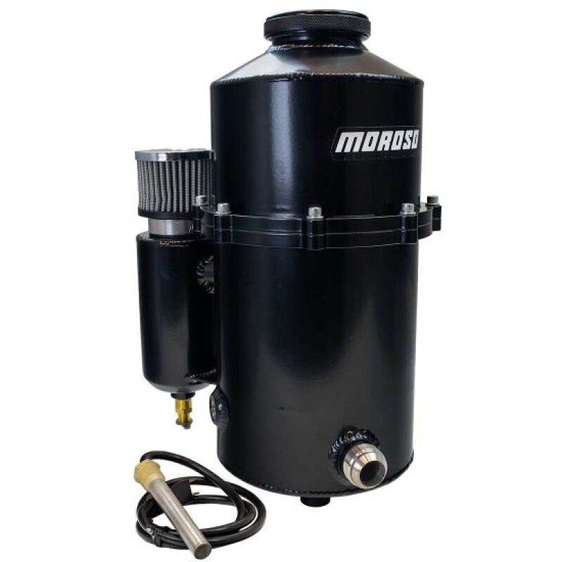 Moroso Drag Race 2 Pc 60/40 Split 16.5in Tall 7in Dia 7.5qt Dry Sump Tank - Black - My Store