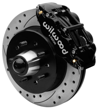 compare product Wilwood Forged Narrow Superlite 6R Front Big Brake Kit 12.19in Drilled Rotors 88-98 C1500 - Black