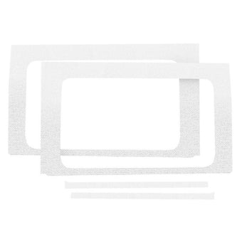 compare product DEI 18-23 Jeep Wrangler JL 4-Door Boom Mat Rear Side Window Trim - 4 Piece - White
