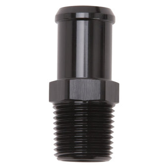 compare product Edelbrock Hose End Straight 1/2In NPT to 3/4In Barb Black Anodize