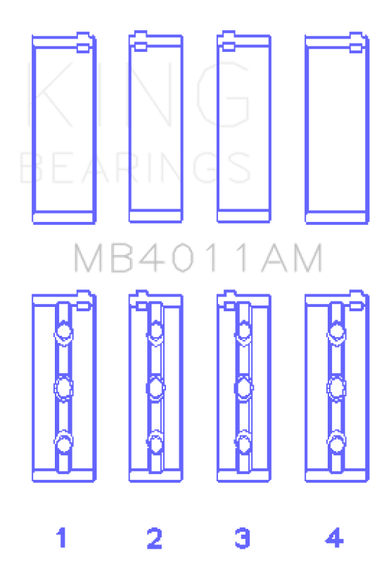 King Engine Bearings Toyota 1Mzfe (Size STD) Main Bearing Set - My Store