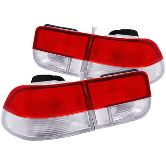 compare product ANZO 1996-2000 Honda Civic Taillights Red/Clear - OEM 4pc