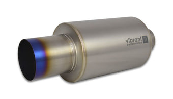 compare product Vibrant Titanium Muffler w/Straight Cut Burnt Tip 3.5in Inlet / 3.5in Outlet