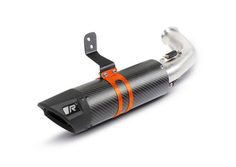 compare product Remus 2020+ KTM 390 Adventure (Euro 4) Sport Flow Carbon Slip On w/Orange Clamp