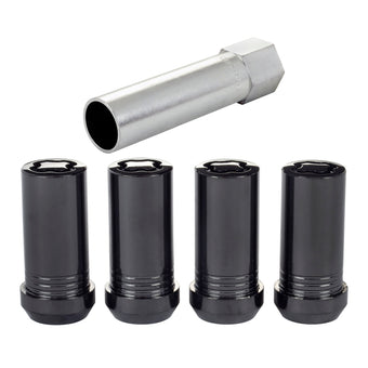 compare product McGard Wheel Lock Nut Set - 4pk. (Tuner / Cone Seat) 1/2-20 / 13/16 Hex / 1.60in. Length - Black