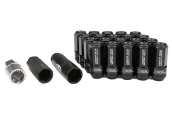 compare product Project Kics Leggdura Racing Shell Type Lug Nut 54mm Open-End Look 16 Pcs + 4 Locks 14X1.5 Black