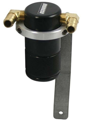 compare product Moroso 05-10 Chrysler 5.7L (w/Stock Intake) Air/Oil Separator Catch Can - Billet Aluminum - Black